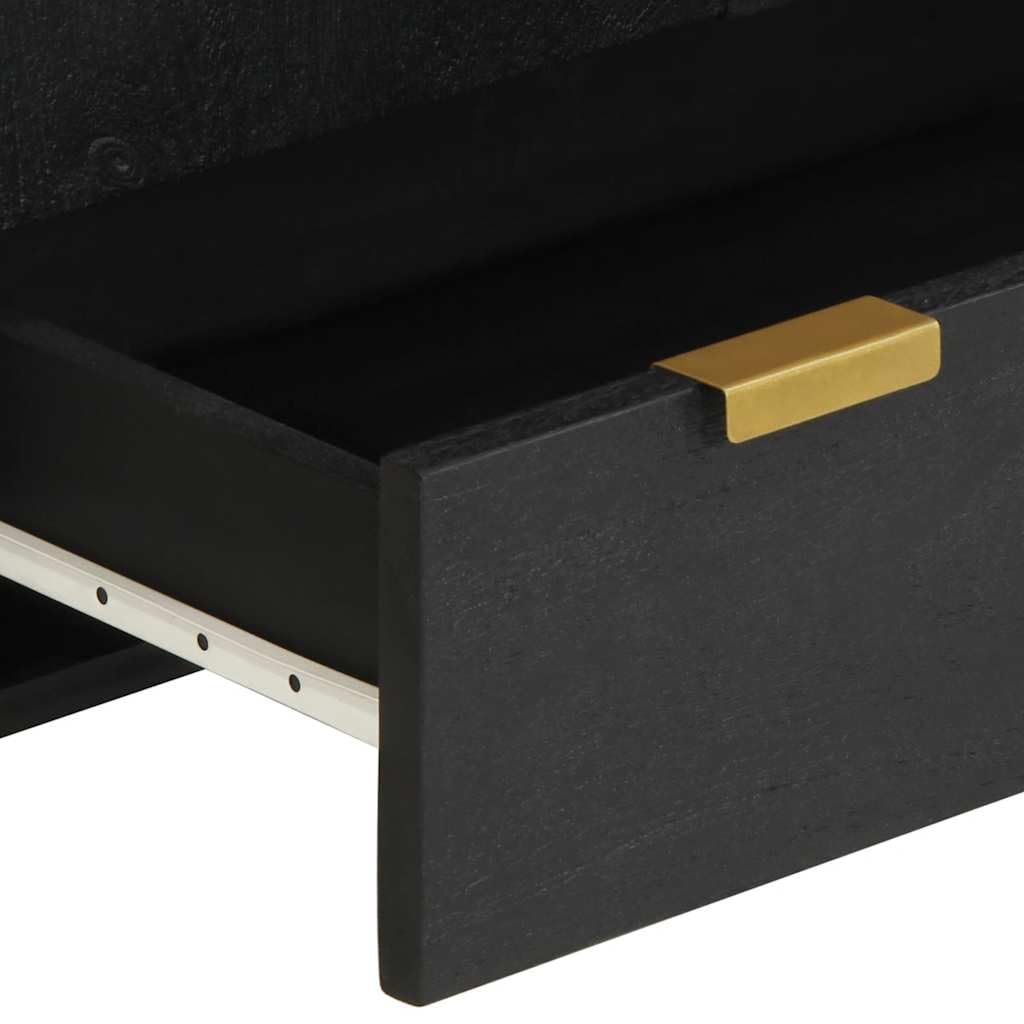 Tabla alta de alta calidad, 60 x 33 x 100 cm, de material de madera con patas de metal robustas, prácticas asas y placa superior estable para un elegante espacio de almacenamiento en el salón