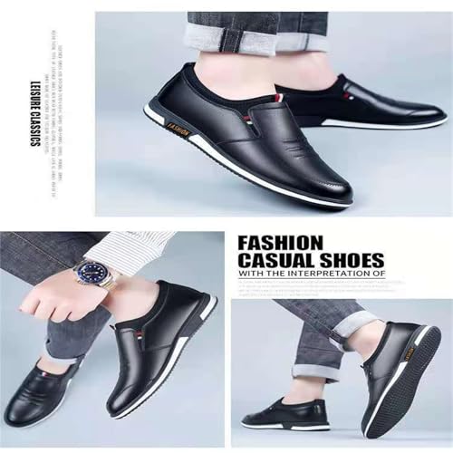 Men's Premium Leather Soft Loafers Slip on Shoes,Casual Fashion Business Office Formal Driving Shoes for Men3