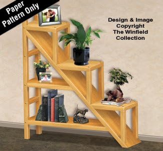 The Winfield Collection Staircase Shelving Unit Woodworking Project Plan