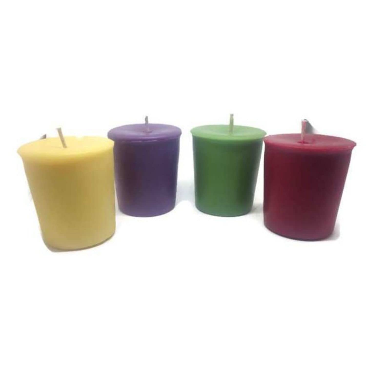 Bear Natural Organics Pack of 24 Multicolor Handmade Votive Candles