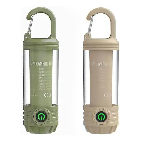 Outdoor Lantern Flashlight Combo, FANT.LUX Vintage-Inspired Rechargeable LED Light Ideal for Camping, Luxury Backpacking or Emergencies with 4 Light Modes (Mini Lantern Stick 2 PCS) Cover