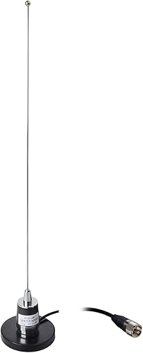 Miniatura 9 de HYS Antena NMO de doble banda VHF/UHF presintonizada para radios móviles de 6.6 ft 27.6 in con base magnética Cable RG58 de 16.4 ft PL-259 UHF Mag