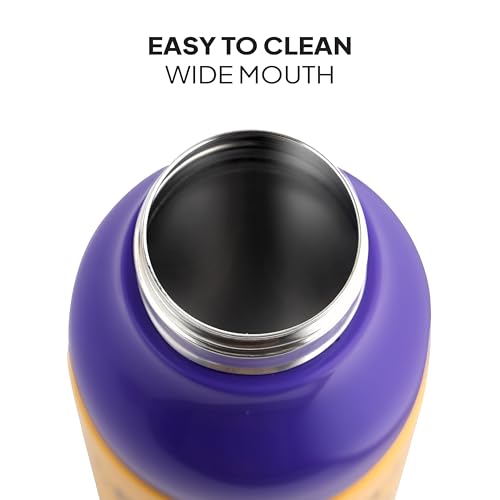 Image of CELLO Puro Steel-X Legend 900 Insulated Water Bottle 900 ml Yellow | 3D Touch & Feel Super Heroes Design, Lightweight Leakproof Easy Sip Flip Cap Insulated Water Bottle For School Kids Office & Travel
