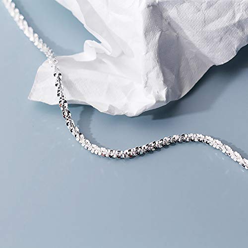 EVERU 925 Sterling Silver Ankle Bracelets for Women, Anklet for Women Sterling Silver, Sparkleing Rope Italian Chain Anklets 9 10 11 Inch (11.0) - Image 6