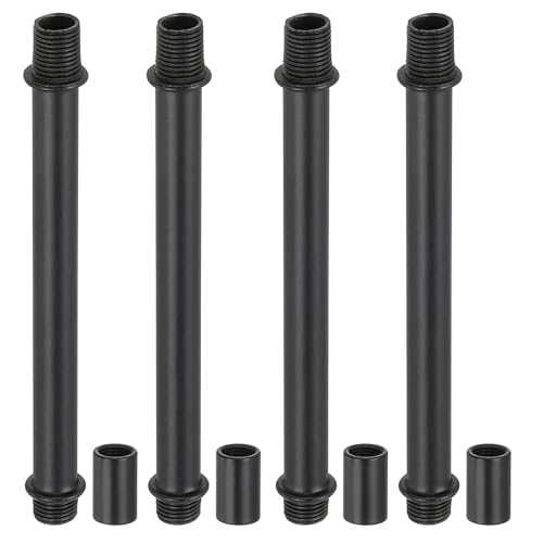 PATIKIL Kit Tige de Lampe à Tube Droit, 4 Ensemble M10 Acier au Carbone 120mm(4.72