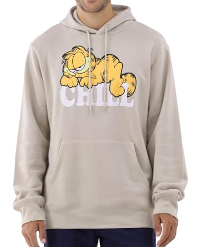 Garfield Hoodie Mens Chill Graphic Print Long Sleeve Pullover