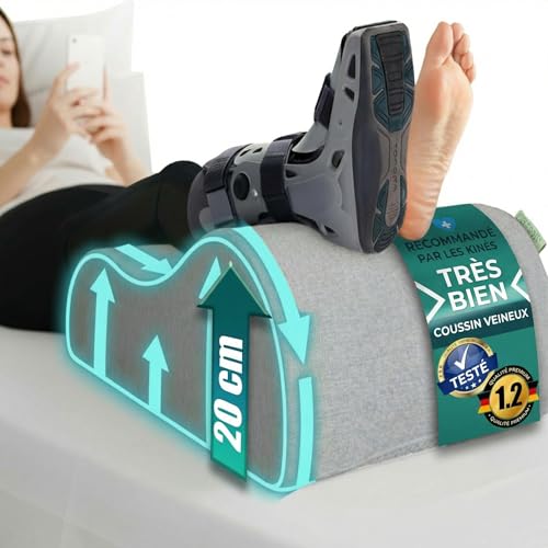 DYNMC you Coussin Jambe pour Jambes Lourdes & récupération Post-opération – Support Veineux de surélévation pour gonflement & Maintien Genou –...