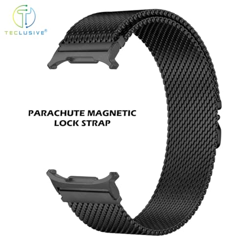 Image of T TECLUSIVE Luxury Parachute Magnetic Strap Compatible for Galaxy Watch Ultra 47mm | Metal Adjustable Magnet Band Chain | Curved Precise Connector Lock
