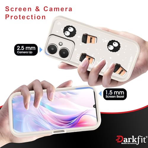 Image of Back Case Cover Compatible with Mi Redmi 13C 5G | Cute Fun Cartoon Ball 3D Coffee Silicone Case | Body Protection | Camera Protection | Shock Proof | Color White | Pack of 1