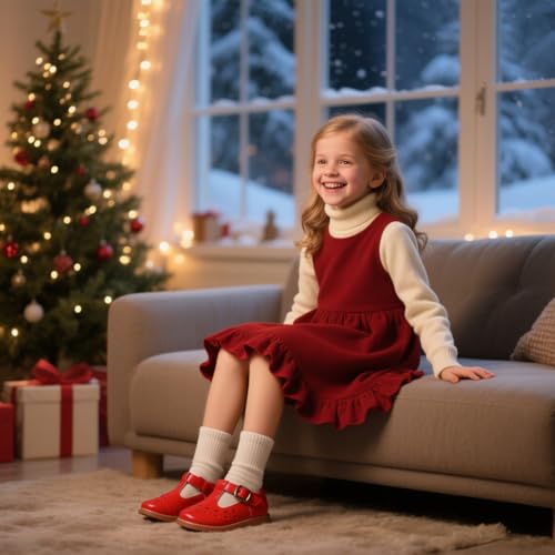 Image of Otter MOMO Toddler /Little Girls Mary Jane Slip-on School Uniform Party Dress Shoes