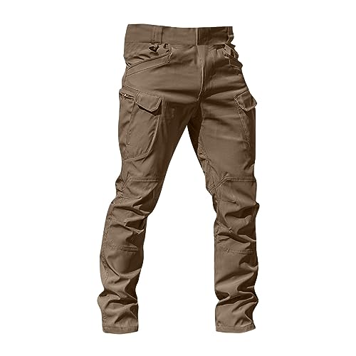 OIOLOYJM Military Cargo Pants for Men Hiking Relaxed Fit Work Waterproof Stretch Tactical Lightweight Outdoor Travel Pant