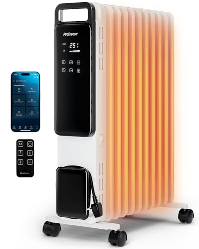 Pro Breeze 2500W Ölradiator mit 11 Lamellen, Smart Heizung...