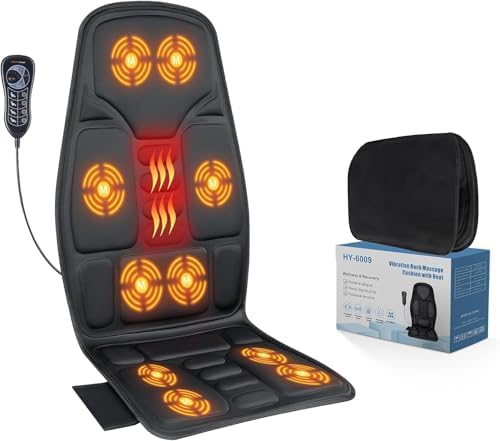 SLOTHMORE Vibration Back Massager for Chair with Heat, Multi-Zone...