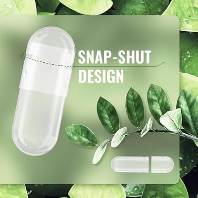 000 Empty Vegan Capsules with 2 Micro Spoons - 100 Count Empty Vegetarian Capsule - Empty Pill Capsules for Powders Supplements