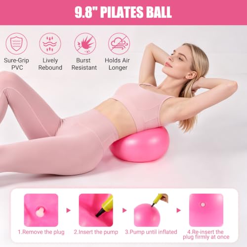 Image of Qinkada Pilates Kit, Pilates Equipment Home Set with 15 inch Pilates Ring