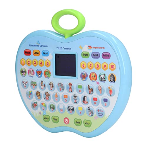 SUPYINI Anteriormente Tabla de aprendizaje interactivo con más de 10 modos para, educación temprana, matemáticas, música, vocabulario, 3-6 años de edad, uso en interiores y exteriores (azul)