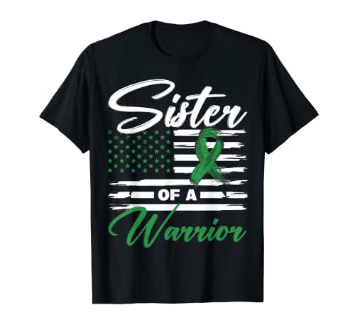 Sister Of A Warrior Flag Gallbladder Or Bile Duct Cancer Awa T-Shirt