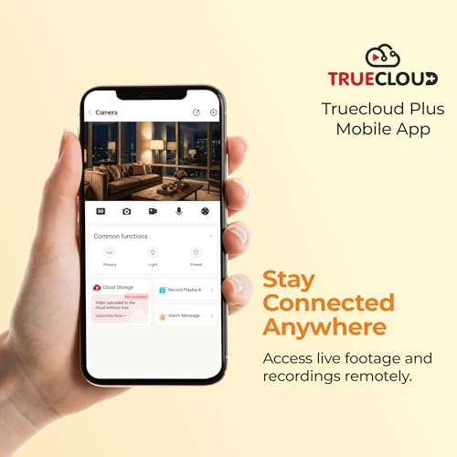 Image of Trueview 3MP 4G SIM Bullet Security Camera | All Time Color Night Vision | IP66 Waterproof | Human Detection | Two Way Audio | 256GB Memory Card Support | STQC Approved