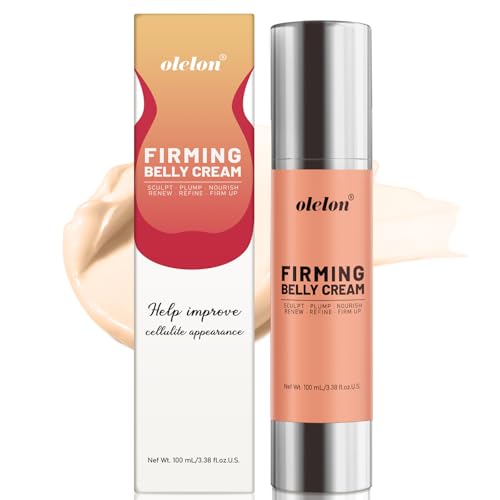 B Flat Belly Firming Cream – Skin Tightening & Moisturizing for Stomach, Thighs & Booty, Cellulite & Stretch Mark Reduction, Hydrating Body Lotion for Women & Men, 3.38 Fl. Oz