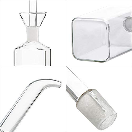 Oil Bottle Glass Olive Oil Dispenser Bottle Glass Cooking Oil Vinegar Measuring Dispenser With Spout for Kitchen and BBQ (250ml + 500ml) - Image 6