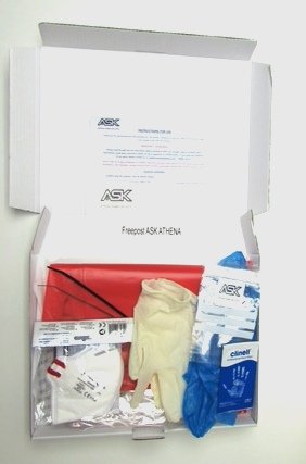 Complete Sealed Abestos Test Kit for DIY & Professional Use - 2 x Samples Per Kit - includes protective clothing, waste bags & 24 hour analysis by a UK government approved laboratory
