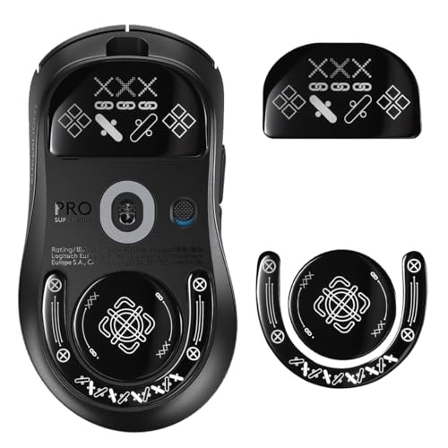Image of immoenuc Glass Mouse Skates for 2024 Logitech G PRO X Superlight 2 DEX Lightspeed Wireless Gaming Mouse Feet Pads Smooth Durable Game Mouse Accessories (Printing Pattern)