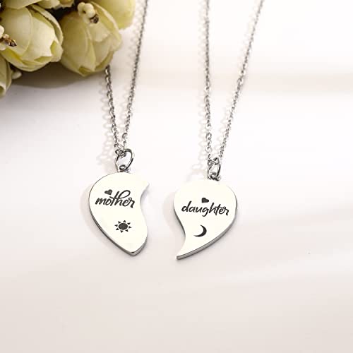 Image of Yonhon Mother Daughter Bracelet Necklace for 2 /3 /4, Mother Daughter Matching Keychain Set