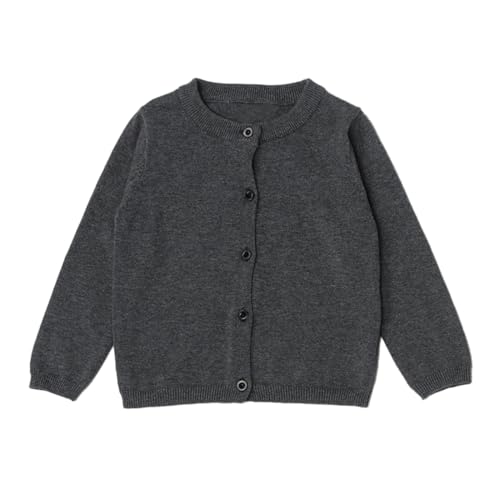 Image of Little Girl Knit Cardigan Sweater - Toddler Button Down School Uniforms Cardigan