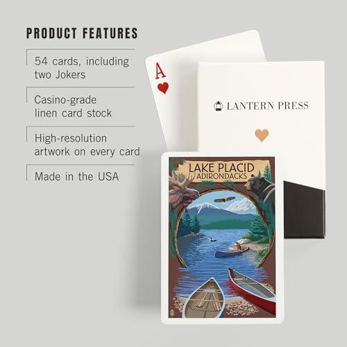 52 Naipes Poker Lake Placid, New York, Adirondacks miniatura 3