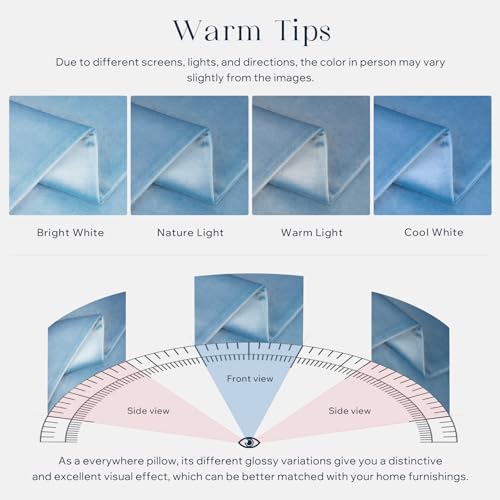 Phantoscope Pack of 2 Velvet Decorative Throw Decorative Pillow Cover Soft Solid Square Cushion Case for Couch Blue 20 x 20 inches 50 x 50 cm
