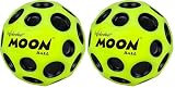 Waboba Moon Ball – am Höchsten Springender Gummiball – Patentiertes Original-Design – Ballkrater Erzeugen beim Aufprall EIN knallendes Geräusch – Leicht Greifbar – Flummies für Kinder - GELB