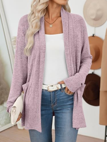 Image of LILLUSORY Cardigan Sweaters for Women Lightweight Cardigans Fall Outfits | Open Front Long Cardigan with Pockets, Business Casual Outfits, Airport Travel Outfits, Teacher Outfits, 2026 Fall Fashion