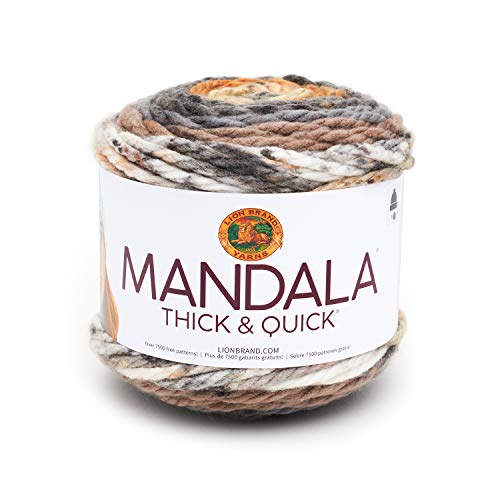 Image of Lion Brand Yarn Mandala Thick & Quick yarn, Stairwell | Variegated Super Bulky Acrylic Knit & Crochet Fiber, Baby Projects, Chunky Blankets, Colorful Hats, Scarves