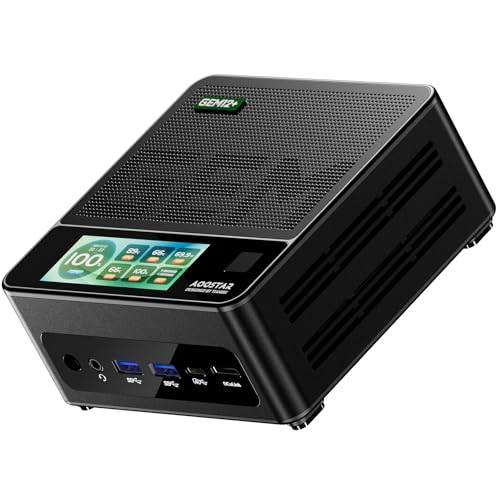 Image of AOOSTAR GEM12 + PRO AMD R7 PRO 8845HS Mini PC, Without RAM /SSD /OS Mini Gaming PC with OCULINK, Radeon 780M Graphics, Supports Fingerprint Unlock, Mini Desktop Computer for Home Office Gaming