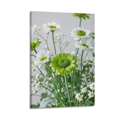 Affiche marguerites vertes haleine de bébé douceur