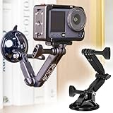 Support à ventouse pour caméra embarquée Osmo Action 5 Pro/4/3, support de caméra embarquée pliable avec adaptateur de bras d'extension pour Hero 13/12/10, support de caméra d'action pare-brise amovible pour Insta 360 Ace Pro 2 Accessoires