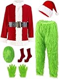 Dewfond Santa Claus Costume Green Monster Suits Outfit Cosplay (XXL/XXXL)