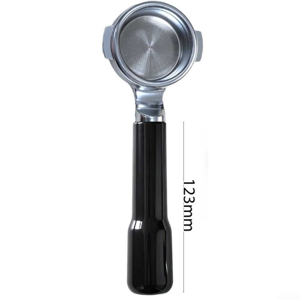 Portafiltre E61 58mm Acier Fond Plat Double Bec Portafiltre E61(Black)