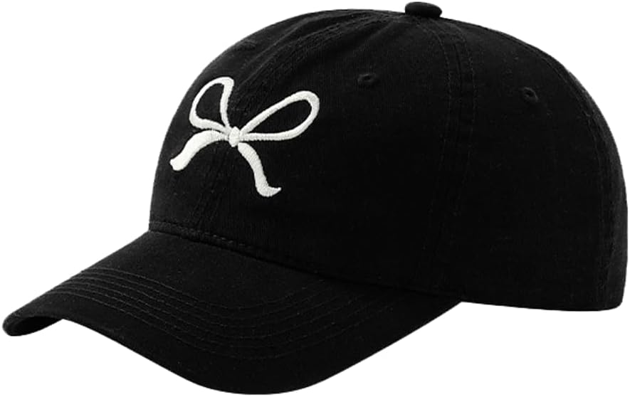 Cute Bow-Tie Baseball Cap Women Y2k Baseball Hat Trucker Hats Summer Trendy