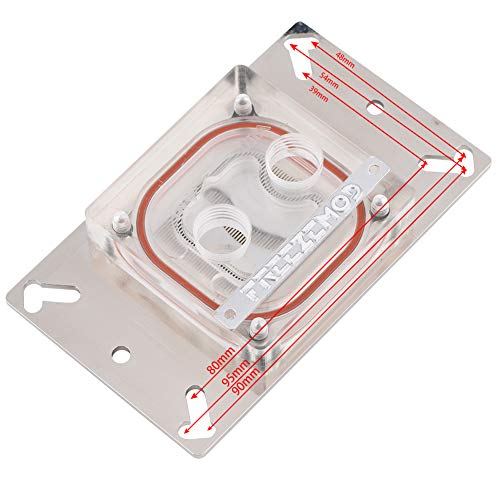 Bloque de enfriamiento por agua para CPU, tecnología anti-oxidación, base de cobre con micro canal compatible con AM2 / AM2+ / AM3 / AM3+ / AM4 / FM2+ miniatura 7