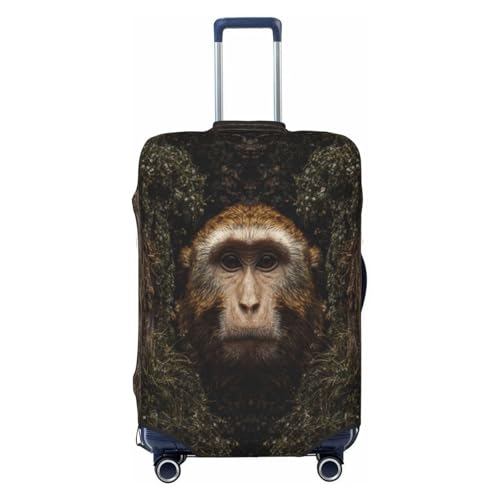 Monkeys in The Castle Durable Luggage Cover Suitcase Protector Anti-Scratch Luggage Cover Fits 18-32inch Luggage, Black, Small
