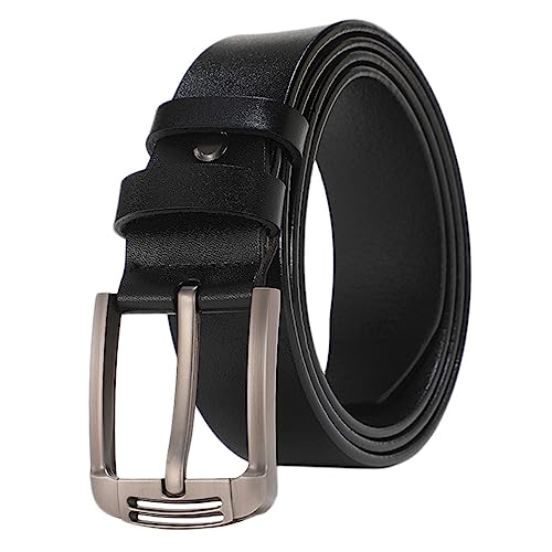 Adjustable Mens Belt Pin Buckle Belt Casual Dress for Men Black Mens Stretch