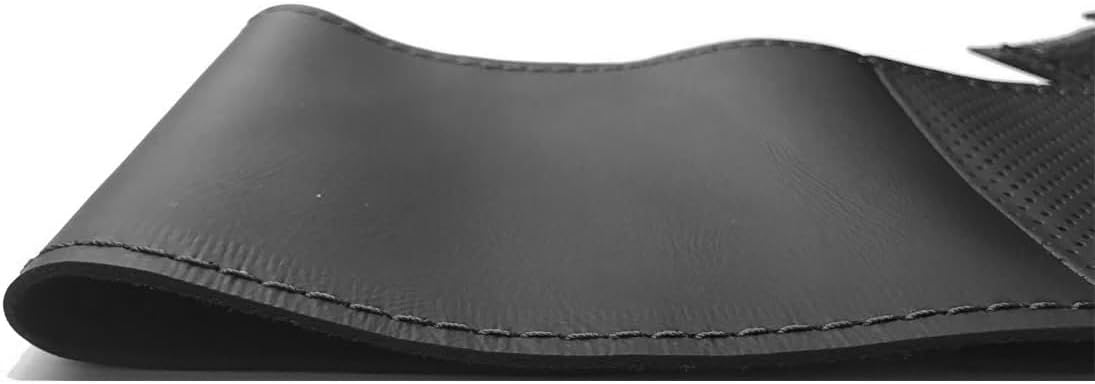 Black Genuine Leather Custom Fit OEM Car Steering Wheel Cover for Toyota Prius 2010 2011 2012 2013 2014 2015 / Prius c 2012-2016 2017 2018 Interior Accessories