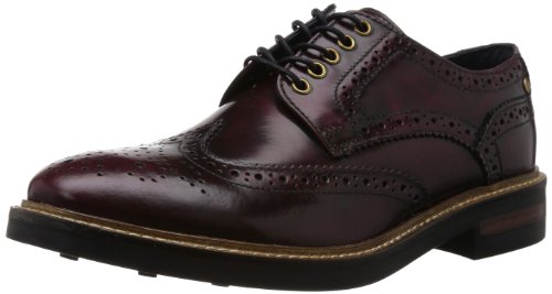 Base London PI06012 - zapatos tipo oxford para hombre, Rojo (Rot - Rouge (532 Hi Shine Bordo)), 42