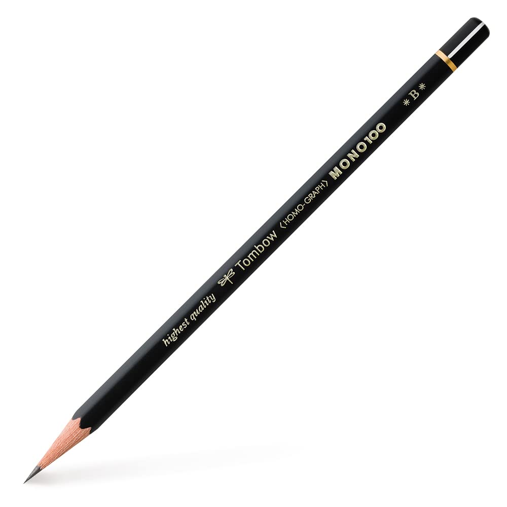 Tombow - MONO 100 | 1x Lápiz Premium - Lapiz de Grafito B, 1 unidad (Paquete de 1)
