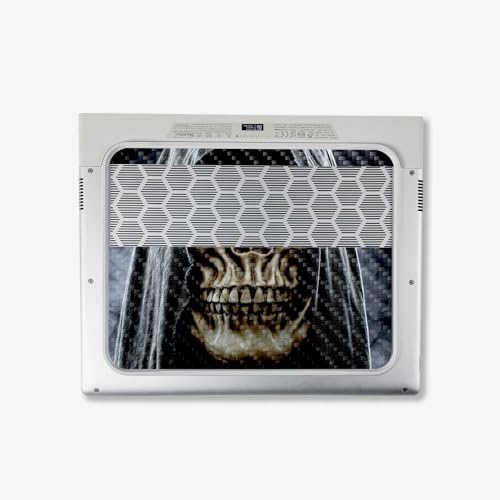 Image of MightySkins Carbon Fiber Skin Compatible with Alienware X14 R2 (2023) Full Wrap Kit - Reaper Skull | Protective, Durable Textured Carbon Fiber Finish | Easy to Apply & Change Styles | Made in The USA