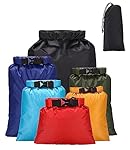 Jissta 6 Piezas Bolsa Estanca Impermeable, Bolsas ...: 🧰【Alta calidad】 La bolsa impermeable para exteriores está hecha de poliéster y revestimiento de PU, impermeable, duradera y resistente a desgarros, con una superficie lisa para reducir el desgaste de la tela y evitar que el agua entre por las costura...
