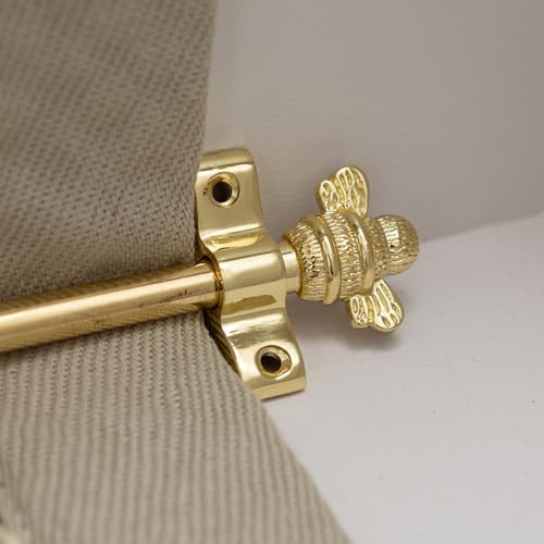 Bee Stair Rods Carpet Runners With Bee Finial Ends - Nickel, Brass, Antique Brass Stainless Steel