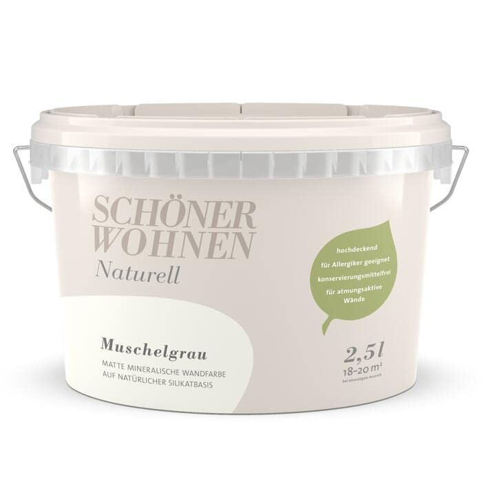 Schöner Wohnen Mineral-Wandfarbe Muschelgrau 2,5 l