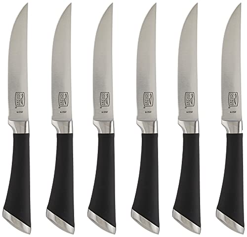Comparison: Best Non Serrated Steak Knives 5 Chicago Cutlery Fusion 6 Piece Forged Premium Steak Knife Set, Cushion-Grip Handles with Stainless Steel Blades, Resists Stains, Rust, & Pitting, Kitchen Knives